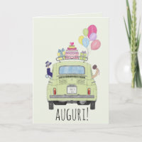 Italienisch Auguri Hochzeitstag Fiat 500