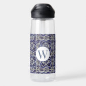 Italienisch Azulejo Mit Monogramm Trinkflasche (Rückseite)