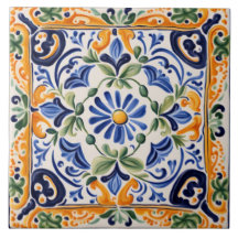 Italienisch Blau und Gelb Blume