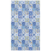 Italienisch Blau, Weiß und Gelb Mittelmeer Muster Tischdecke (Vorderseite)