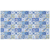 Italienisch Blau, Weiß und Gelb Mittelmeer Muster Tischdecke (Vorderseite (Horizontal))