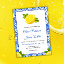 Italienisch-blaue Tile - Lemon Wedding