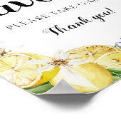 Italienisch Blauer Lemon Lieblingszeichen Poster (Ecke)