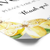 Italienisch Blauer Lemon Lieblingszeichen Poster (Ecke)