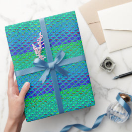 Italienisch Blue Mermaid Motif Art Print Geschenkpapier