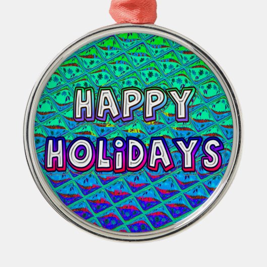 Italienisch Blue Mermaid Motif Art Print Ornament Aus Metall (Vorne)