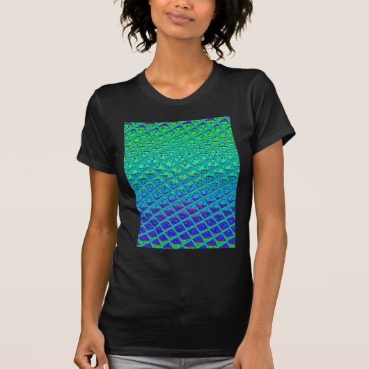Italienisch Blue Mermaid Motif Art Print T-Shirt (Vorderseite)