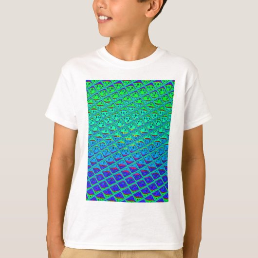 Italienisch Blue Mermaid Motif Art Print T-Shirt (Vorderseite)
