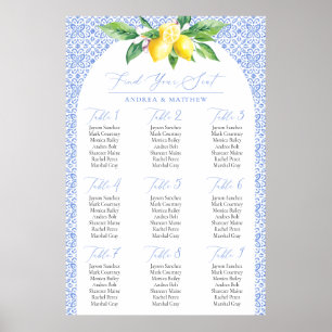 Italienisch Blue Positano Lemon Finden Sie Ihre Si Poster