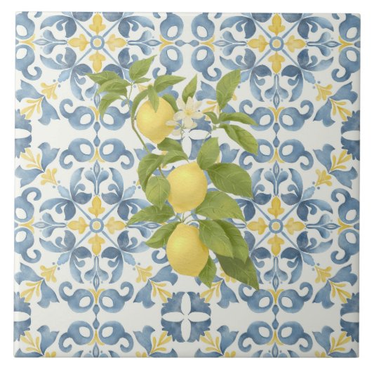 Italienisch Blue Tile Fliese (Vorderseite)