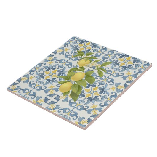 Italienisch Blue Tile Fliese (Seite)