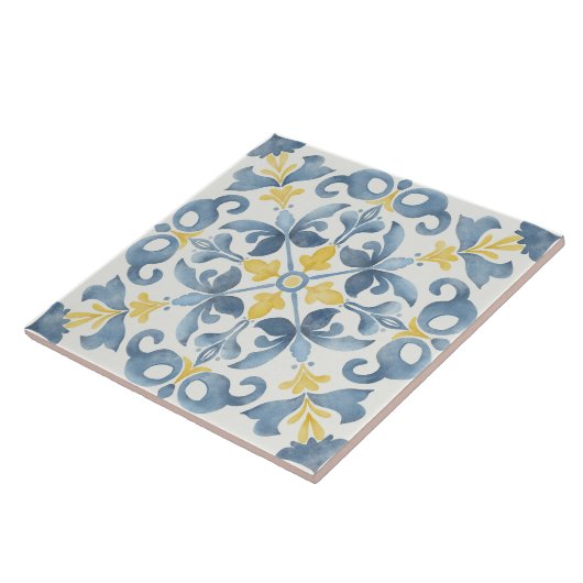 Italienisch Blue Tile Fliese (Seite)