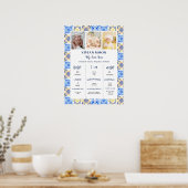 Italienisch Blue Tile Mamma Mia Birthday Milestone Poster (Küche)