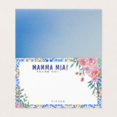 Italienisch Blue Tile Mamma Mia Danke (Außenseite Aufgefaltet)