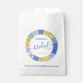 Italienisch Blue Tile Summer Brautparty Vielen Dan Geschenktütchen
