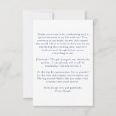 Italienisch Blue Tiles Grazie Mille Script Dankeskarte (Rückseite)