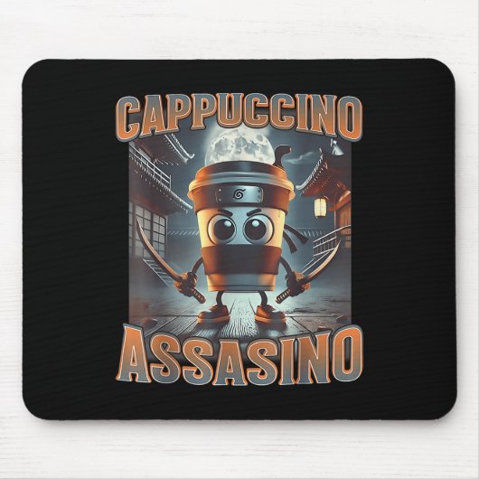 Italienisch Brainrot Cappuccino Inn Mousepad (Vorne)