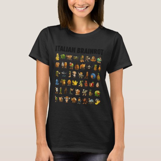 Italienisch Brainrot Gen-z Meme Funny Brain Rot Ch T-Shirt (Vorderseite)