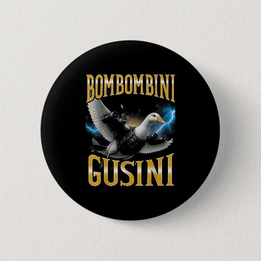 Italienisch Brainrot Meme Bombombini Gusini Fu Button (Vorderseite)