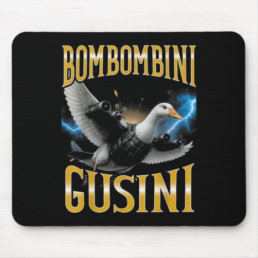 Italienisch Brainrot Meme Bombombini Gusini Fu Mousepad (Vorne)