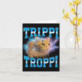 Italienisch Brainrot Meme Trippi Troppi Kat Fu Karte (Gelbe Blume)