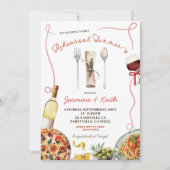 Italienisch Ciao Bella Probe Abendessen Einladung (Vorderseite)