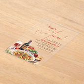 Italienisch Das ist noch! Brautparty Acryleinladungen (Ablage )