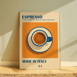 Italienisch Espresso Wall Art, Retro Minimalistisc Poster