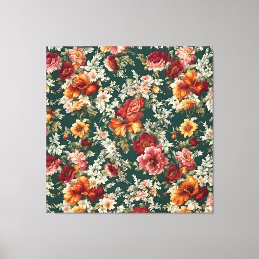 Italienisch Exquisite, delikate Blume mit Grün Leinwanddruck (Vorderseite)