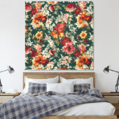 Italienisch Exquisite, delikate Blume mit Grün Leinwanddruck (Insitu (Schlafzimmer))