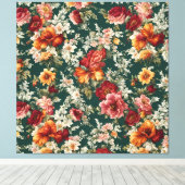 Italienisch Exquisite, delikate Blume mit Grün Leinwanddruck (Insitu (Holzboden))