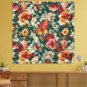 Italienisch Exquisite, delikate Blume mit Grün Leinwanddruck (Insitu (Wohnzimmer))