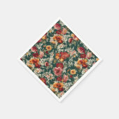 Italienisch Exquisite, delikate Blume mit Grün Serviette (Ecke)