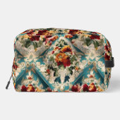 Italienisch Exquisite, delikate Blume mit Grün Waschbeutel (Rückseite)