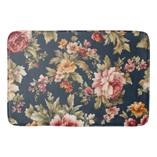 Italienisch Exquisite Schönes Blumenmuster Badematte (Vorderseite)