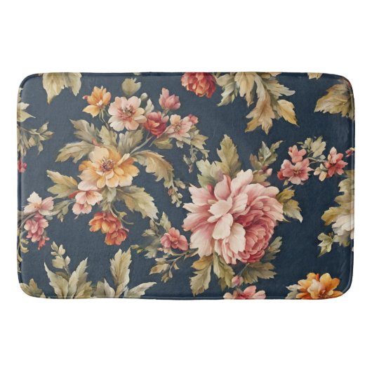 Italienisch Exquisite Schönes Blumenmuster Badematte (Vorderseite)