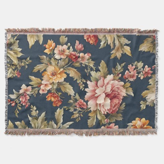 Italienisch Exquisite Schönes Blumenmuster Decke (Vorderseite)