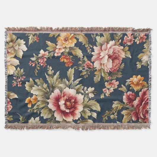 Italienisch Exquisite Schönes Blumenmuster Decke (Vorderseite)