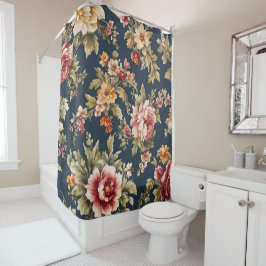 Italienisch Exquisite Schönes Blumenmuster Duschvorhang