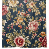 Italienisch Exquisite Schönes Blumenmuster Duschvorhang (Vorderseite)