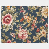 Italienisch Exquisite Schönes Blumenmuster Fleecedecke (Vorderseite (Horizontal))