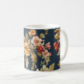 Italienisch Exquisite Schönes Blumenmuster Kaffeetasse (VorderseiteRechts)