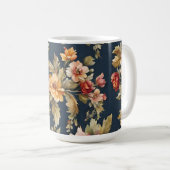 Italienisch Exquisite Schönes Blumenmuster Kaffeetasse (VorderseiteRechts)