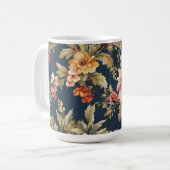 Italienisch Exquisite Schönes Blumenmuster Kaffeetasse (Vorderseite Links)