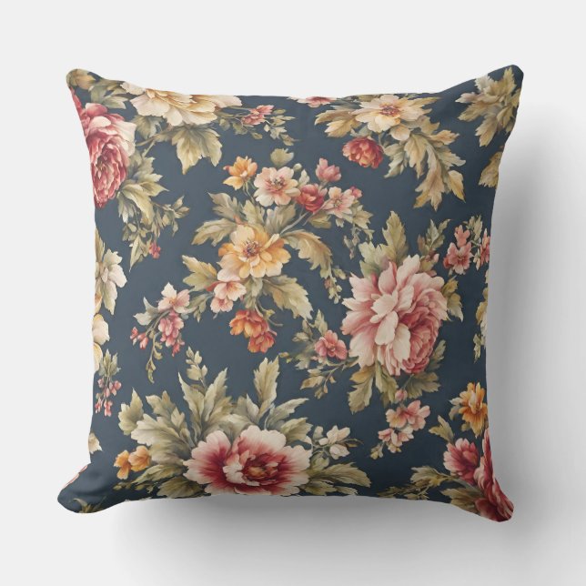 Italienisch Exquisite Schönes Blumenmuster Kissen (Vorderseite)