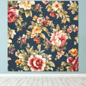 Italienisch Exquisite Schönes Blumenmuster Leinwanddruck (Insitu (Holzboden))