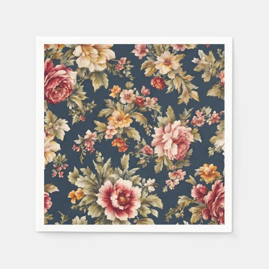 Italienisch Exquisite Schönes Blumenmuster Serviette (Vorderseite)