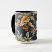 Italienisch Exquisite Schönes Blumenmuster Tasse (Vorderseite Links)