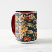 Italienisch Exquisite Schönes Blumenmuster Tasse (Vorderseite Links)