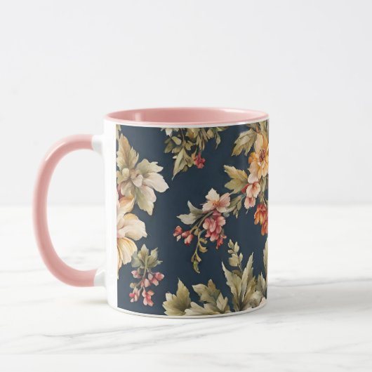 Italienisch Exquisite Schönes Blumenmuster Tasse (Links)